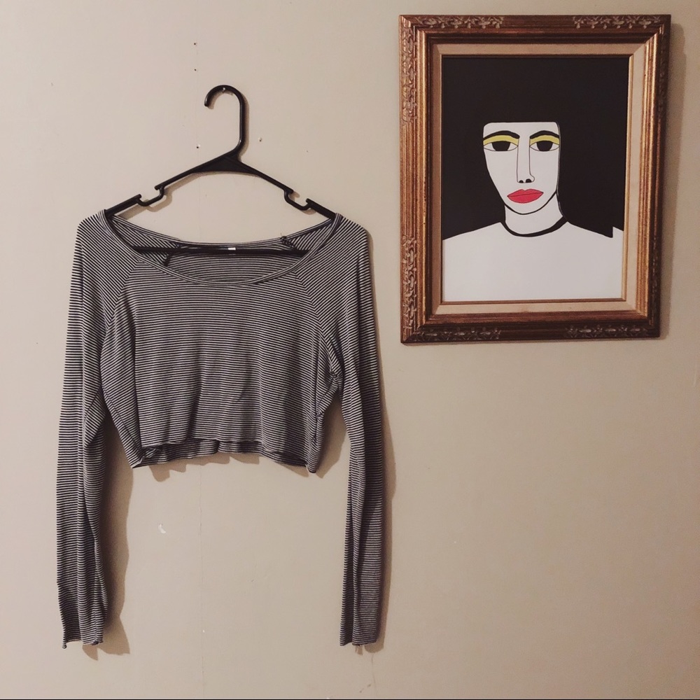 Vintage 90s Striped Crop Top